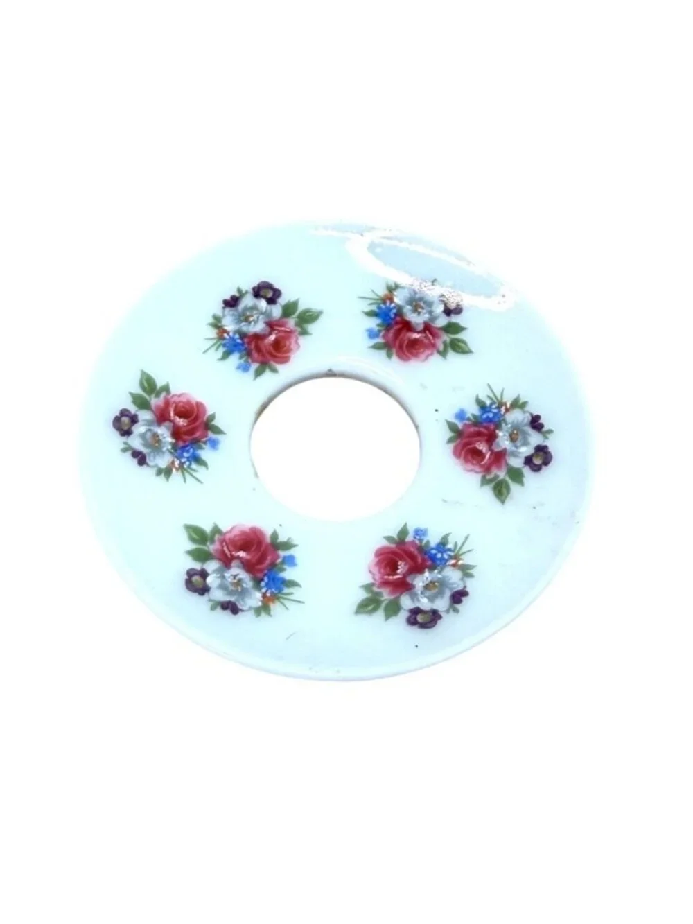 Vintage German porcelain bobeche, candle drip guard